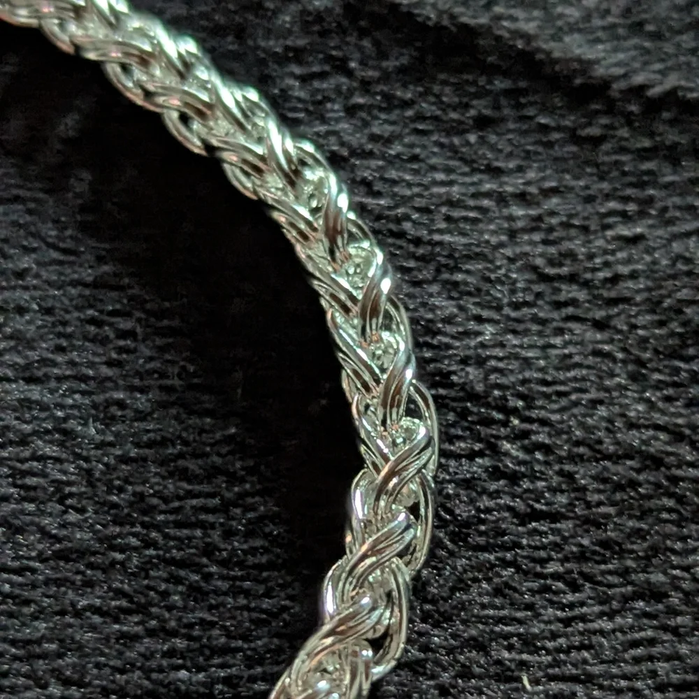 Sterling Silver 925 Chain Bracelet 4mm Women - Picture 5 of 7